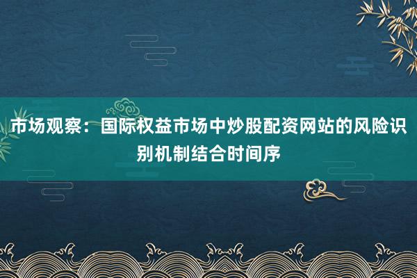 市场观察：国际权益市场中炒股配资网站的风险识别机制结合时间序